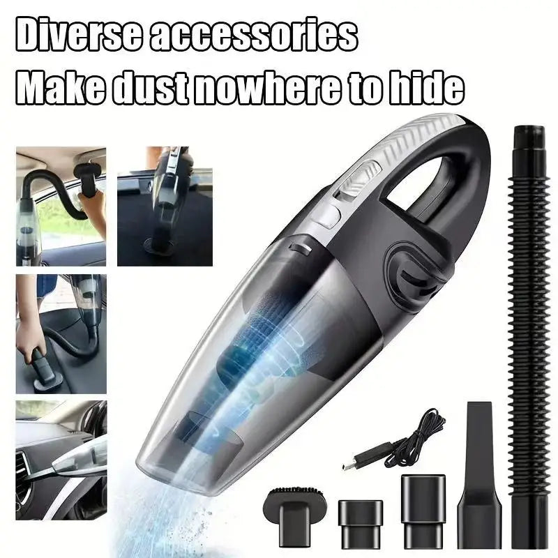 Wireless Handheld Vacuum Cleaner – 120W Portable Dry-Use Cleaner for Car or Home