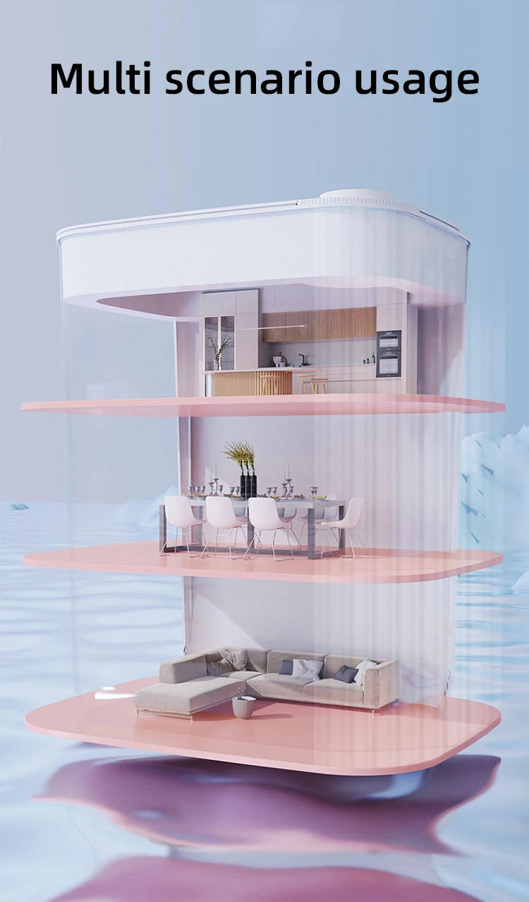 Smart Motion Sensor Trash Can with Digital Display, IPX5 Waterproofing & Type-C Rechargeable Lid (Hands-Free, Bacteriostatic Light)