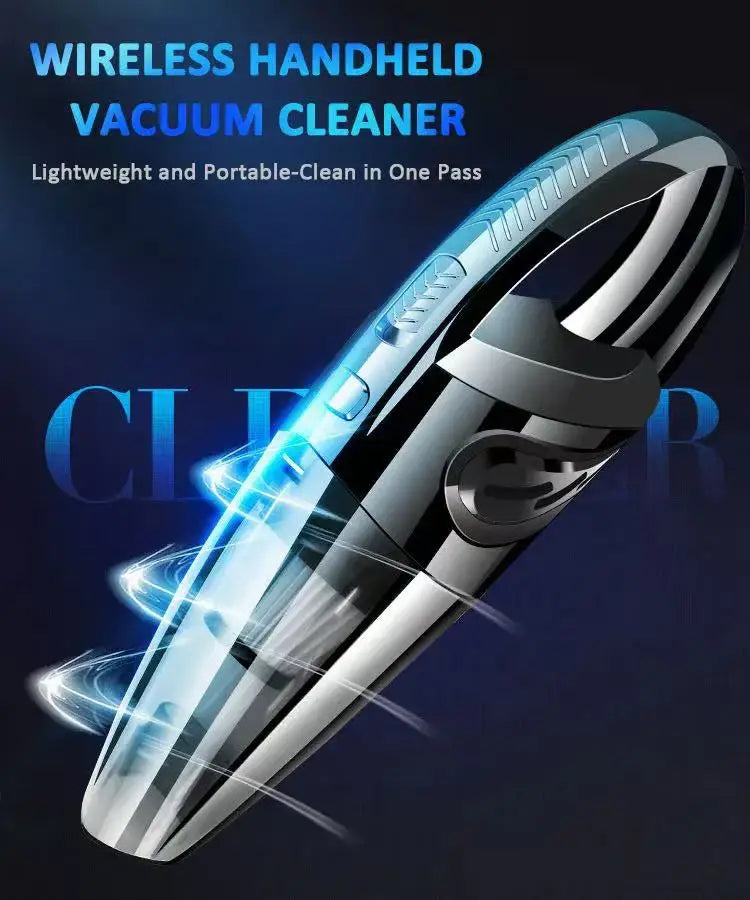 Wireless Handheld Vacuum Cleaner – 120W Portable Dry-Use Cleaner for Car or Home